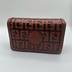 Brown and Black FF lightweight crossbody